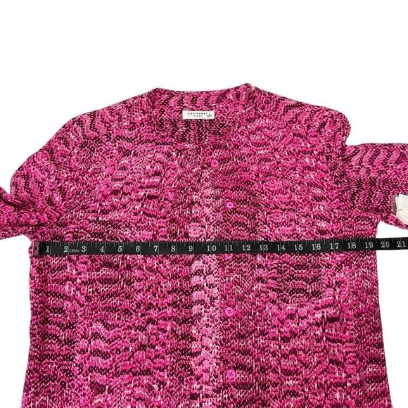 Equipment New w Tags ! Magenta XSmall Multi Silk Snakeskin Buttoned Tunic Blouse - Picture 9 of 12